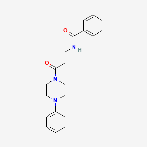 molecular formula C20H23N3O2 B5804793 N-[3-oxo-3-(4-phenylpiperazin-1-yl)propyl]benzamide 