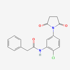 molecular formula C18H15ClN2O3 B5804811 N-[2-chloro-5-(2,5-dioxopyrrolidin-1-yl)phenyl]-2-phenylacetamide 