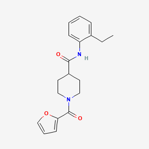 molecular formula C19H22N2O3 B5804842 N-(2-ethylphenyl)-1-(furan-2-carbonyl)piperidine-4-carboxamide 