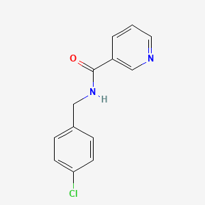 molecular formula C13H11ClN2O B5804863 N-[(4-chlorophenyl)methyl]pyridine-3-carboxamide 