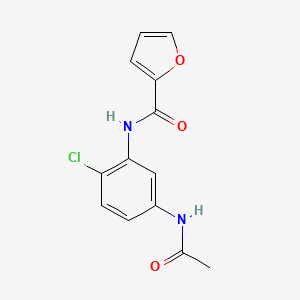 molecular formula C13H11ClN2O3 B5804865 N-(5-acetamido-2-chlorophenyl)furan-2-carboxamide 
