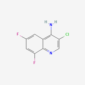 molecular formula C9H5ClF2N2 B580488 3-Chloro-6,8-difluoroquinolin-4-amine CAS No. 1209810-36-5