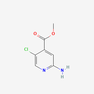 molecular formula C7H7ClN2O2 B580491 Methyl 2-amino-5-chloroisonicotinate CAS No. 1227002-03-0