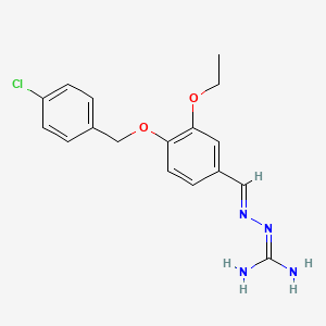 molecular formula C17H19ClN4O2 B5804942 N''-[(E)-({4-[(4-CHLOROPHENYL)METHOXY]-3-ETHOXYPHENYL}METHYLIDENE)AMINO]GUANIDINE 