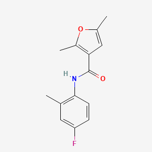 molecular formula C14H14FNO2 B5804978 N-(4-fluoro-2-methylphenyl)-2,5-dimethylfuran-3-carboxamide 