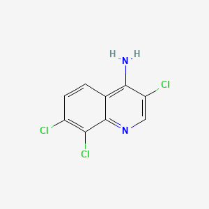 molecular formula C9H5Cl3N2 B580503 3,7,8-Trichloroquinolin-4-amine CAS No. 1210000-81-9