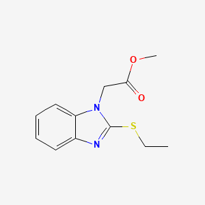 molecular formula C12H14N2O2S B5805081 METHYL 2-[2-(ETHYLSULFANYL)-1,3-BENZODIAZOL-1-YL]ACETATE 