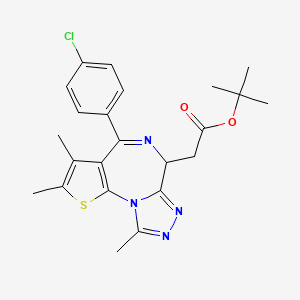 molecular formula C23H25ClN4O2S B580509 tert-Butyl 2-(4-(4-chlorophenyl)-2,3,9-trimethyl-6H-thieno[3,2-f][1,2,4]triazolo[4,3-a][1,4]diazepin-6-yl)acetate CAS No. 1268524-69-1