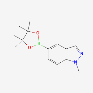 molecular formula C14H19BN2O2 B580511 1-甲基-5-(4,4,5,5-四甲基-1,3,2-二氧杂硼环-2-基)-1H-吲唑 CAS No. 1235469-00-7