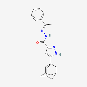 molecular formula C22H26N4O B5805168 3-(Adamantan-1-YL)-N'-[(1E)-1-phenylethylidene]-1H-pyrazole-5-carbohydrazide 
