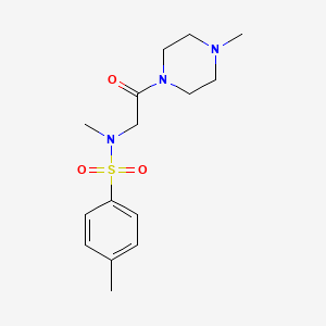 molecular formula C15H23N3O3S B5805179 N,4-dimethyl-N-[2-(4-methylpiperazin-1-yl)-2-oxoethyl]benzenesulfonamide 