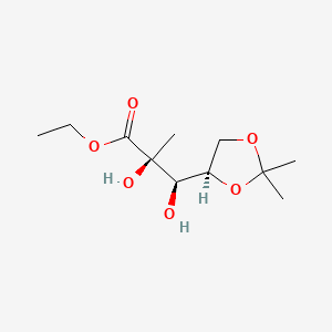 (2S,3R)-Ethyl 3-((R)-2,2-dimethyl-1,3-dioxolan-4-yl)-2,3-dihydroxy-2-methylpropanoate