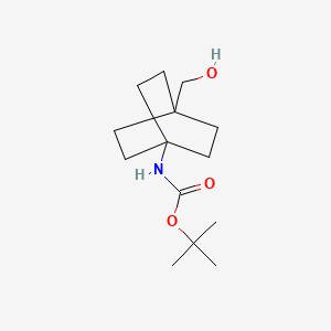 molecular formula C14H25NO3 B580525 Tert-Butyl (4-(Hydroxymethyl)Bicyclo[2.2.2]Octan-1-Yl)Carbamate CAS No. 1333384-43-2