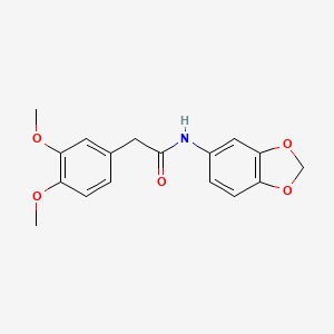 molecular formula C17H17NO5 B5805254 N-(1,3-benzodioxol-5-yl)-2-(3,4-dimethoxyphenyl)acetamide 