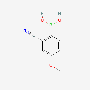 molecular formula C8H8BNO3 B580527 2-Cyano-4-methoxyphenylboronic Acid CAS No. 1233968-22-3