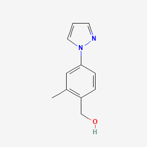 molecular formula C11H12N2O B580530 [2-methyl-4-(1H-pyrazol-1-yl)phenyl]methanol CAS No. 1247367-86-7