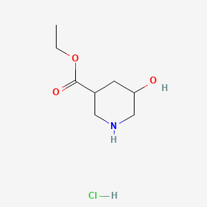 molecular formula C8H16ClNO3 B580536 Ethyl 5-hydroxypiperidine-3-carboxylate hydrochloride CAS No. 1207194-49-7