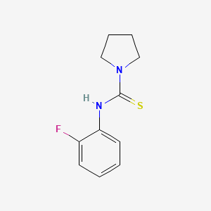 molecular formula C11H13FN2S B5805401 N-(2-fluorophenyl)pyrrolidine-1-carbothioamide 