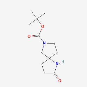 molecular formula C12H20N2O3 B580541 Tert-butyl 2-oxo-1,7-diazaspiro[4.4]nonane-7-carboxylate CAS No. 1160246-72-9