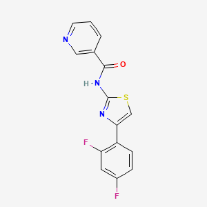 molecular formula C15H9F2N3OS B5805420 N-[4-(2,4-difluorophenyl)-1,3-thiazol-2-yl]pyridine-3-carboxamide 