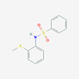 molecular formula C13H13NO2S2 B5805423 N-[2-(methylsulfanyl)phenyl]benzenesulfonamide 