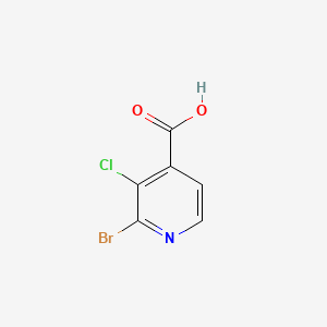 molecular formula C6H3BrClNO2 B580546 2-溴-3-氯吡啶-4-羧酸 CAS No. 1214377-39-5