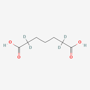 molecular formula C7H12O4 B580547 2,2,6,6-Tetradeuterioheptanedioic acid CAS No. 19031-56-2
