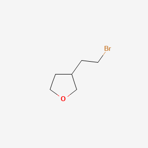 molecular formula C6H11BrO B580548 3-(2-Bromoethyl)tetrahydrofuran CAS No. 1229624-12-7