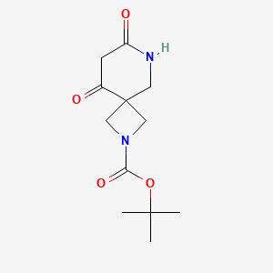 molecular formula C12H18N2O4 B580549 叔丁基 7,9-二氧代-2,6-二氮杂螺[3.5]壬烷-2-羧酸酯 CAS No. 1105664-04-7