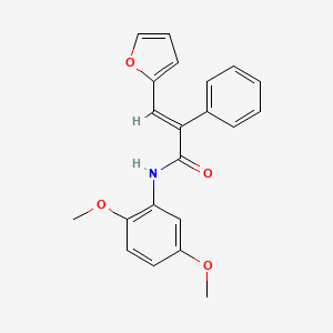 molecular formula C21H19NO4 B5805491 N-(2,5-dimethoxyphenyl)-3-(2-furyl)-2-phenylacrylamide 