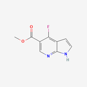 molecular formula C9H7FN2O2 B580551 Methyl 4-fluoro-1H-pyrrolo[2,3-B]pyridine-5-carboxylate CAS No. 1234615-74-7