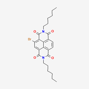 molecular formula C26H29BrN2O4 B580553 4-Bromo-2,7-dihexylbenzo[lmn][3,8]phenanthroline-1,3,6,8(2H,7H)-tetraone CAS No. 1315605-26-5