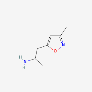 molecular formula C7H12N2O B580556 1-(3-甲基异噁唑-5-基)丙胺 CAS No. 1207176-27-9