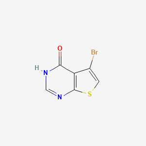 molecular formula C6H3BrN2OS B580559 5-溴噻吩并[2,3-D]嘧啶-4(3H)-酮 CAS No. 1239460-83-3