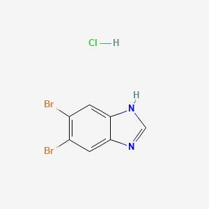 molecular formula C7H5Br2ClN2 B580560 5,6-二溴苯并咪唑，hcl CAS No. 1242336-63-5