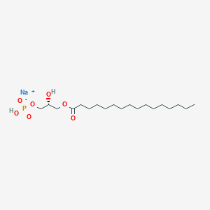 molecular formula C19H37Na2O7P B580562 1-Palmitoyl-2-hydroxy-SN-glycero-3-phosphate(sodium salt) CAS No. 17618-08-5