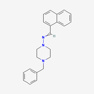 molecular formula C22H23N3 B5805656 N-(4-benzylpiperazin-1-yl)-1-naphthalen-1-ylmethanimine 