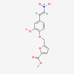 molecular formula C16H15NO7 B5805680 methyl 5-({2-methoxy-4-[(E)-2-nitroethenyl]phenoxy}methyl)furan-2-carboxylate 