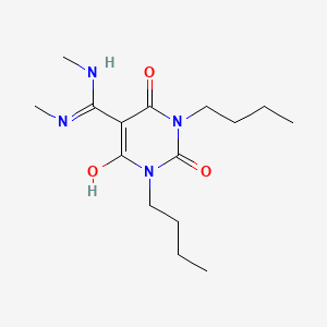 molecular formula C15H26N4O3 B580570 5-(Bis-methylaminomethylene)-1,3-dibutylpyrimidine-2,4,6(1H,3H,5H)-trione CAS No. 1313712-21-8