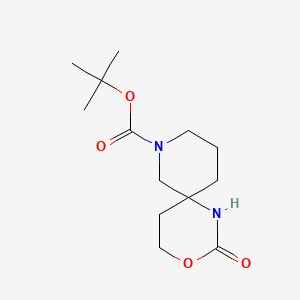 molecular formula C13H22N2O4 B580573 8-Boc-2-oxo-3-oxa-1,8-diaza-spiro[5.5]undecane CAS No. 1363381-43-4