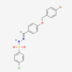 molecular formula C20H16BrClN2O3S B5805735 N'-{4-[(4-bromobenzyl)oxy]benzylidene}-4-chlorobenzenesulfonohydrazide 