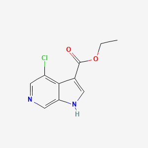 molecular formula C10H9ClN2O2 B580577 ethyl 4-chloro-1H-pyrrolo[2,3-c]pyridine-3-carboxylate CAS No. 1234616-12-6