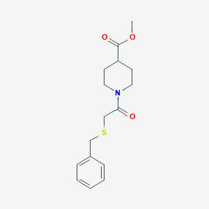 molecular formula C16H21NO3S B5805792 Methyl 1-[(benzylsulfanyl)acetyl]piperidine-4-carboxylate 
