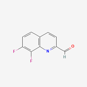 molecular formula C10H5F2NO B580582 7,8-Difluoroquinoline-2-carbaldehyde CAS No. 1351517-03-7