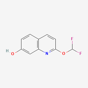 molecular formula C10H7F2NO2 B580585 2-(Difluoromethoxy)quinolin-7-ol CAS No. 1261475-30-2