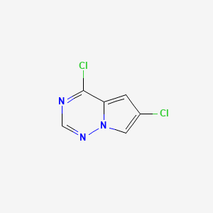 molecular formula C6H3Cl2N3 B580587 4,6-Dichloropyrrolo[2,1-f][1,2,4]triazine CAS No. 1221714-51-7