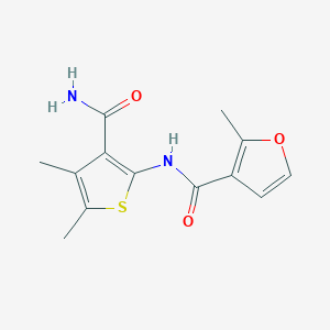 molecular formula C13H14N2O3S B5805872 N-(3-CARBAMOYL-4,5-DIMETHYL-2-THIENYL)-2-METHYL-3-FURAMIDE 
