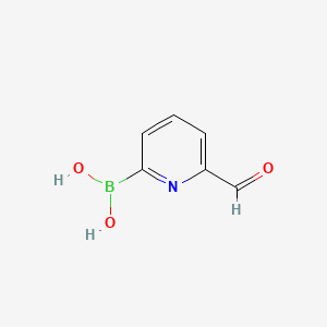 molecular formula C6H6BNO3 B580588 (6-Formylpyridin-2-yl)boronic acid CAS No. 1310384-00-9
