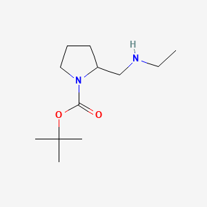 molecular formula C12H24N2O2 B580589 tert-Butyl 2-((ethylamino)methyl)pyrrolidine-1-carboxylate CAS No. 1289385-02-9