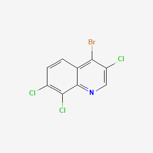 molecular formula C9H3BrCl3N B580591 4-Bromo-3,7,8-trichloroquinoline CAS No. 1211397-23-7